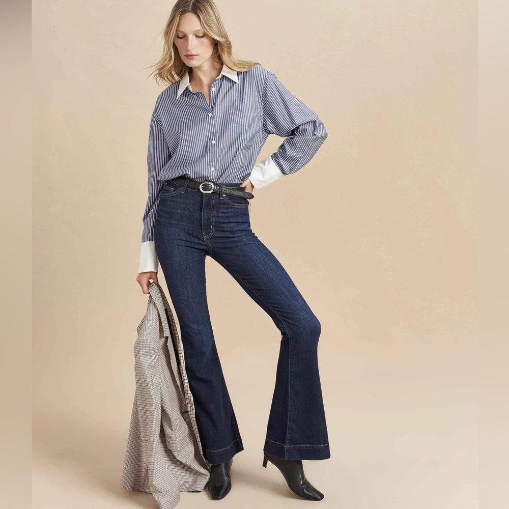 La Ligne Polly Flared Leg Jeans NEW